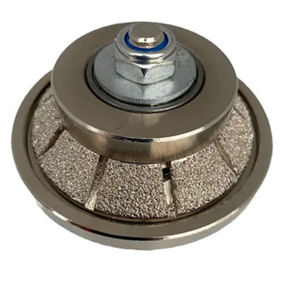 calidad E Type 45 Bevel Vacuum Brazed Edge Profiling Wheels For Portable Machines For Concrete Natural Stone Tile 5mm 10mm 13mm 15mm 20mm fábrica