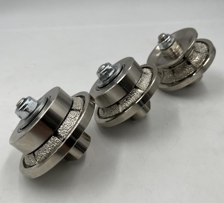 E Tipo 45 Bevel Ruedas de perfilado de borde soldado al vacío para máquinas portátiles para azulejos de piedra natural de hormigón 5mm 10mm 13mm 15mm 20mm