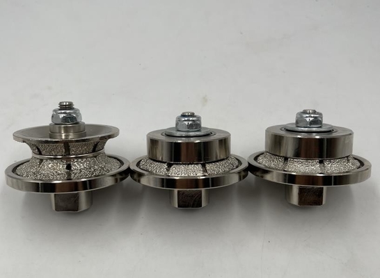 E Tipo 45 Bevel Ruedas de perfilado de borde soldado al vacío para máquinas portátiles para azulejos de piedra natural de hormigón 5mm 10mm 13mm 15mm 20mm