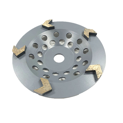 5' 125mm 8S segmentos de flecha de diamante de molienda abrasivo ruedas de copa para moliendas de mano para su uso en hormigón Terrazzo superficie de piedra natural