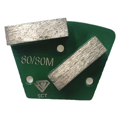 Placas de molienda trapezoides universales Barras de diamante rectangulares dobles Enlace metálico Concreto Terrazzo Marmo Granito Zapatos de molienda de suelo