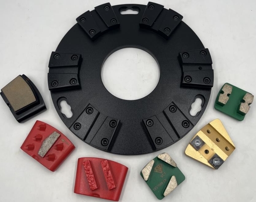 Placa de conversión Husqvarna de 270 mm con seis ranuras multifunción EZ-Change &amp; Redi-Lock para poder usar herramientas de diamante de molienda de suelo de HTC y Husqvarna