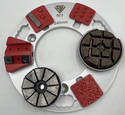 Diamatic BMG 780 Caminar detrás de plantillas planetarias 240mm Cerrojo en placa de conversión W / Seis ranuras de bloqueo Redi