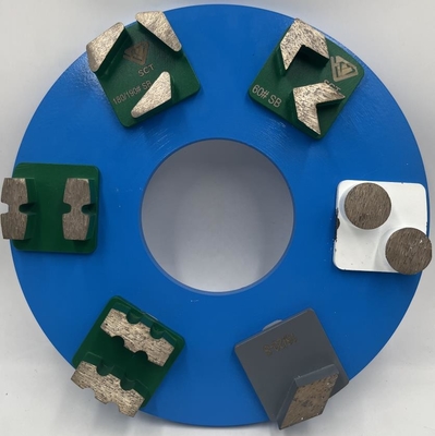Klindex Superconcreto Caminar Detrás de Planetas de Molino de suelo 240mm Placa de conversión W / Seis ranuras de bloqueo Redi
