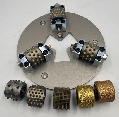 270mm HTC Grinders de suelo Placas de martillo de arbusto con rodillos triples para la preparación del suelo Eliminación de revestimiento exponer gran agregado de piedra acabados antideslizantes