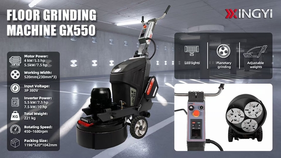 Xingyi GX Serie GX550 Máquina de pulido de molienda planetaria de tres cabezas