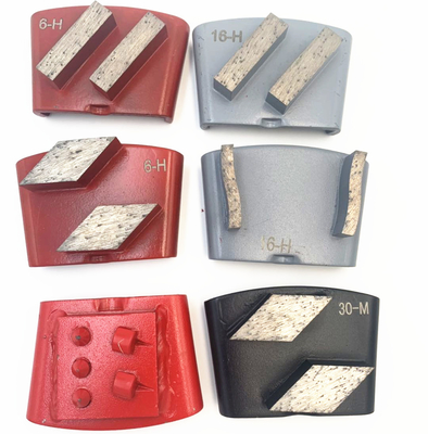 HTC EZ Cambio de diapositiva en segmentos de diamantes dobles de suelo de hormigón Terrazzo zapatos de molienda secos / mojados