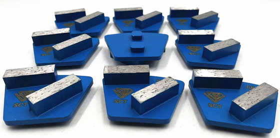STI Prepmaster doble rectangular barras de diamantes trapezoides zapatos de molienda W / EG cambio doble integrado pines para el cemento terrazo suelo molienda