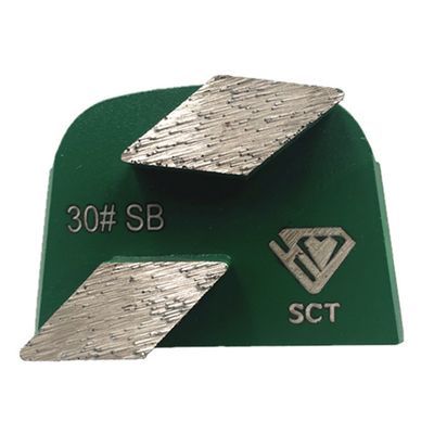 Lavina En el suelo EDCO Trapezoide de ajuste delgado Segmentos de doble rombo Concreto de suelo de terrazo Placas de molienda agresivas de diamante
