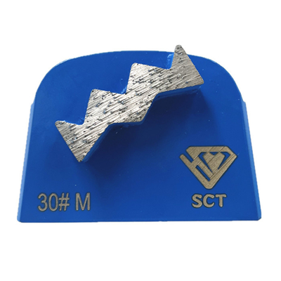 Lavina En el suelo EDCO Slim Fit Trapezoide Single Zig Zag Segmento de diamante de hormigón Terrazzo Pisos de molienda agresiva
