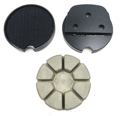 Lavina En el suelo EDCO Trapezoide delgado ajustado soporte de velcro para 3'4' Resina Bond Velcro Backer diamantes pucks de pulido