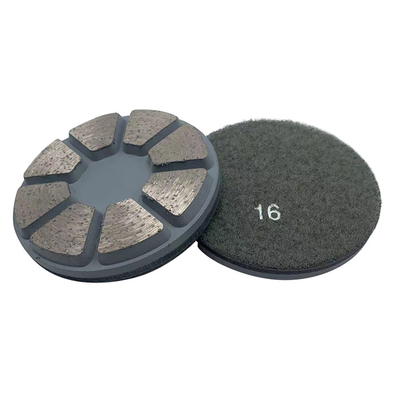 3' de uso húmedo Velcro con respaldo sinterizado de diamantes para el pulido de metal para ser utilizado en las máquinas de pulido de paletas o máquinas con placas de velcro para el pulido de suelo de molienda