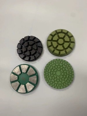 3' de uso húmedo Velcro con respaldo sinterizado de diamantes para el pulido de metal para ser utilizado en las máquinas de pulido de paletas o máquinas con placas de velcro para el pulido de suelo de molienda