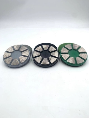3' de uso húmedo Velcro con respaldo sinterizado de diamantes para el pulido de metal para ser utilizado en las máquinas de pulido de paletas o máquinas con placas de velcro para el pulido de suelo de molienda