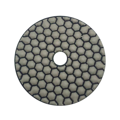 5' 125mm Cordón de miel Velcro con respaldo de hormigón Terrazzo Mármol Granito Ingeniería de Piedra Resina de Enlace de Diamante Pads de pulido en seco para moliendas de ángulo eléctricas portátiles o moliendas de aire