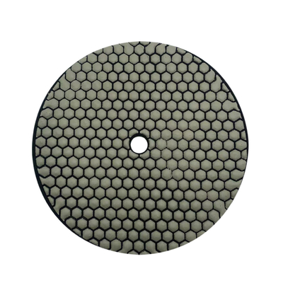 5' 125mm Cordón de miel Velcro con respaldo de hormigón Terrazzo Mármol Granito Ingeniería de Piedra Resina de Enlace de Diamante Pads de pulido en seco para moliendas de ángulo eléctricas portátiles o moliendas de aire