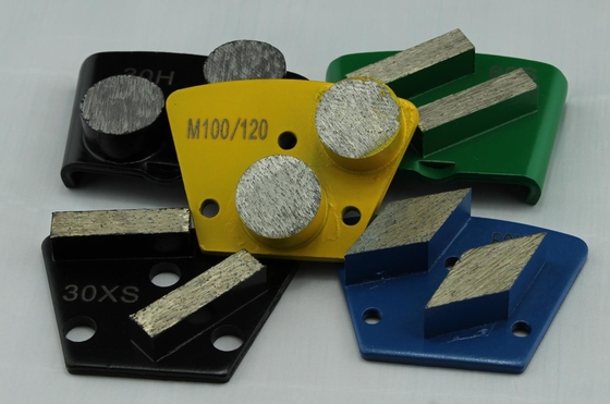 Placas de molienda trapezoides universales Barras de diamante rectangulares dobles Enlace metálico Concreto Terrazzo Marmo Granito Zapatos de molienda de suelo