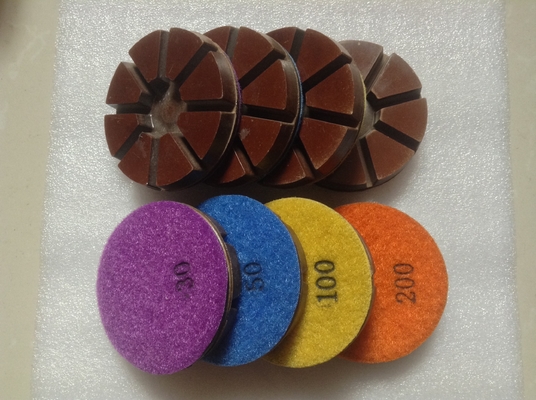 3''Velcro apoyada en el cobre de la unión de suelo de hormigón de resina híbrida transicional de polvo de diamantes secos