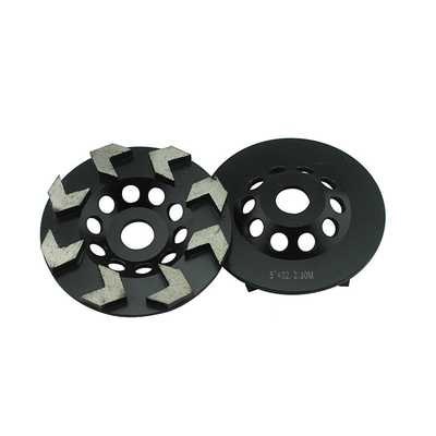 5' 125mm 8S segmentos de flecha de diamante de molienda abrasivo ruedas de copa para moliendas de mano para su uso en hormigón Terrazzo superficie de piedra natural